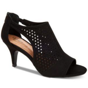 Style & Co. Womens Helaine Faux Suede Open Toe Booties